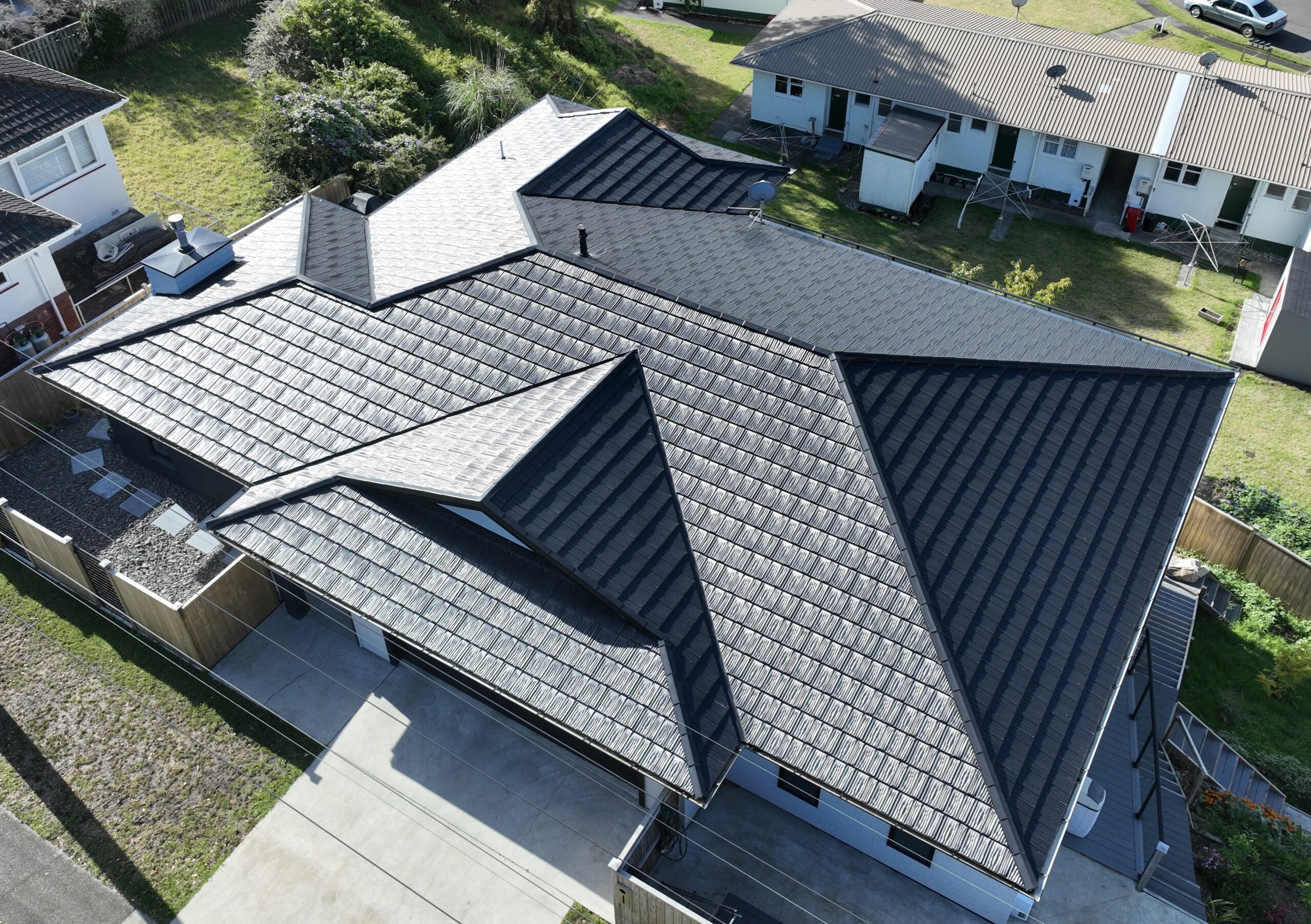 Metal tile roofing